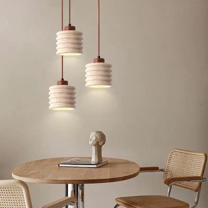 Japanese Lighting Decor - ญี่ปุ่นหินสีเหลืองธรรมชาติห้องนอนโคมไฟระย้าข้างเตียง Retro โฮมสเตย์ร้านอาหาร Designer LED จี้โคมไฟ