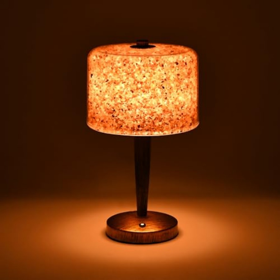 Himalayan Salt Lamp - โคมไฟเกลือหิมาลัย พร้อมระบบควบคุมการหรี่แสงแบบสัมผัส พอร์ต USB โคมไฟหินธรรมชาติ โคมไฟโปร่งแสงสูง