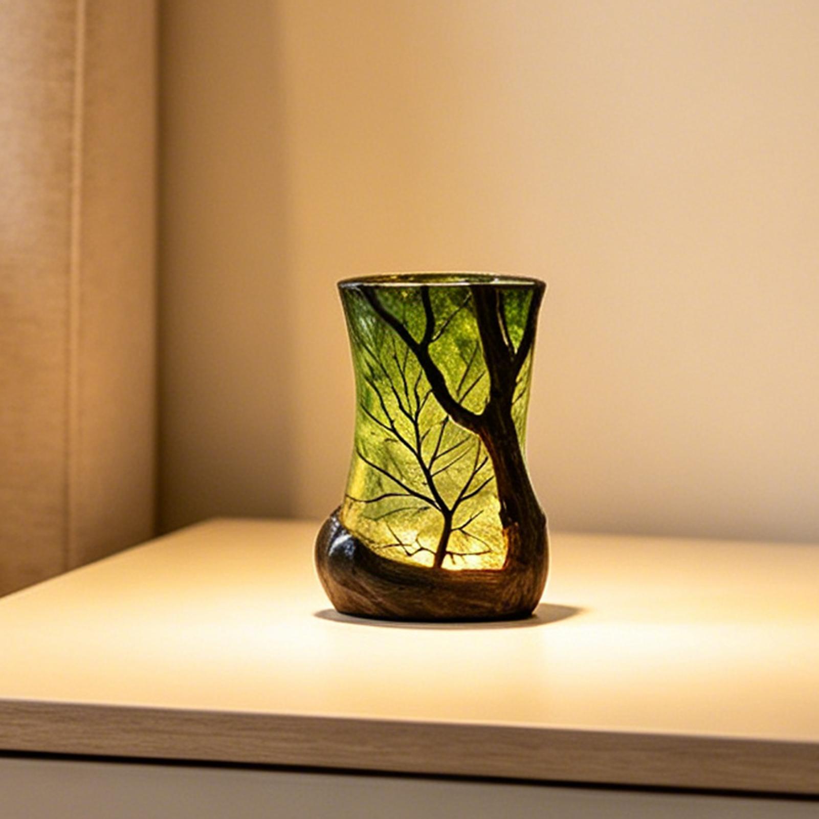 Ambient Lighting Decor For Room - โคมไฟตั้งโต๊ะข้างเตียง ไฟกลางคืนลายป่า ไฟตกแต่งสร้างบรรยากาศ สำหรับบ้าน สำนักงาน ห้องนอน