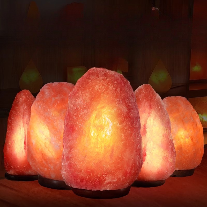 Himalayan Salt Lamp - โคมไฟเกลือหิมาลัยนำเข้า โคมไฟหินธรรมชาติ เครื่องประดับเสริมฮวงจุ้ย ห้องนอน ช่วยการนอนหลับ นำโชค