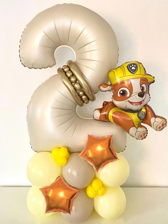 Lighting Mcqueen Decor - การ์ตูนพาวพาโทรลธีมบอลลูนอุปกรณ์ตกแต่งงานปาร์ตี้สุนัขกู้ภัยลูกสุนัขอลูมิเนียมฟอยล์บอลลูนของขวัญวันเกิดเด็ก