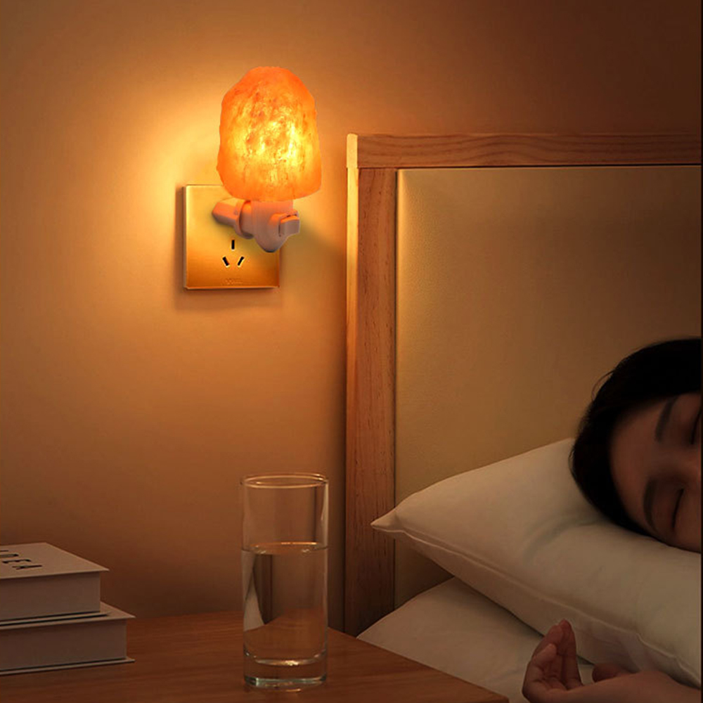Himalayan Salt Lamp - ไฟกลางคืน LED D5 รูปทรงเกลือหิมาลัย ตกแต่งบ้าน ข้างเตียง