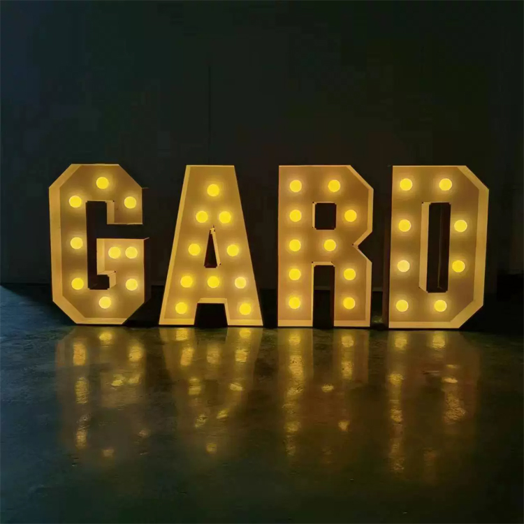 ป้ายไฟนีออน LED โลหะ RGB ขนาดใ - Light Up Letters Marquee บทวิจารณ์และราคา