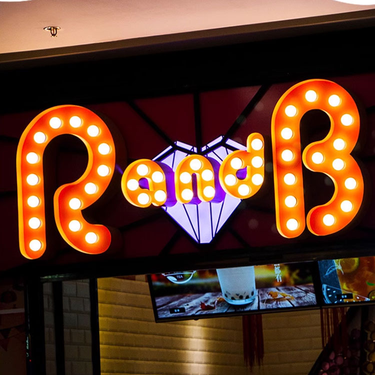 ป้ายไฟนีออน LED โลหะ RGB ขนาดใ - Light Up Letters Marquee บทวิจารณ์และราคา