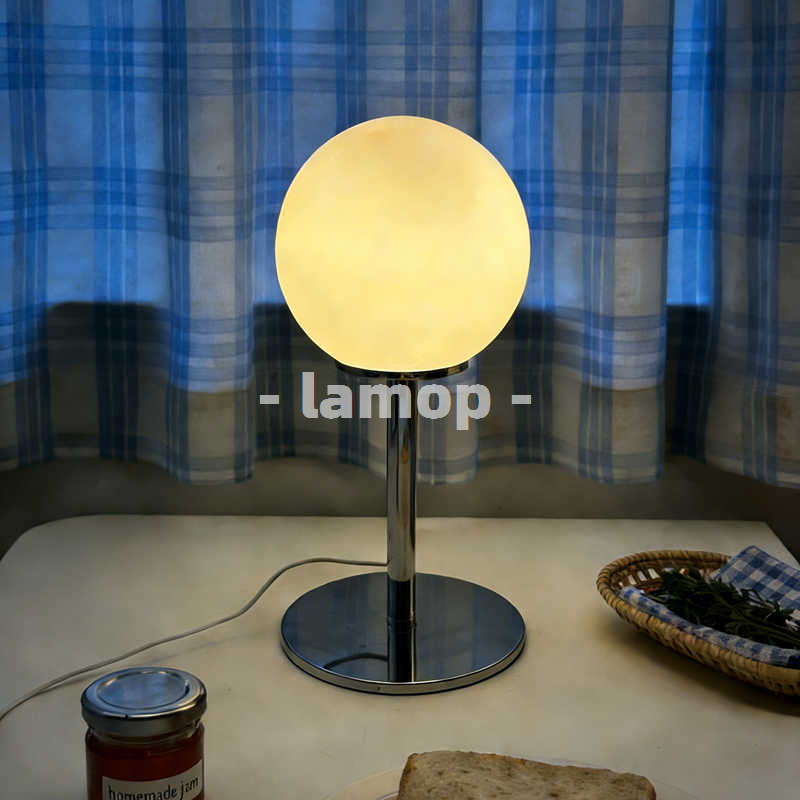 โคมไฟตั้งโต๊ะทรงกลมสีขาวนม โคร - Lighting Table Decor บทวิจารณ์และราคา