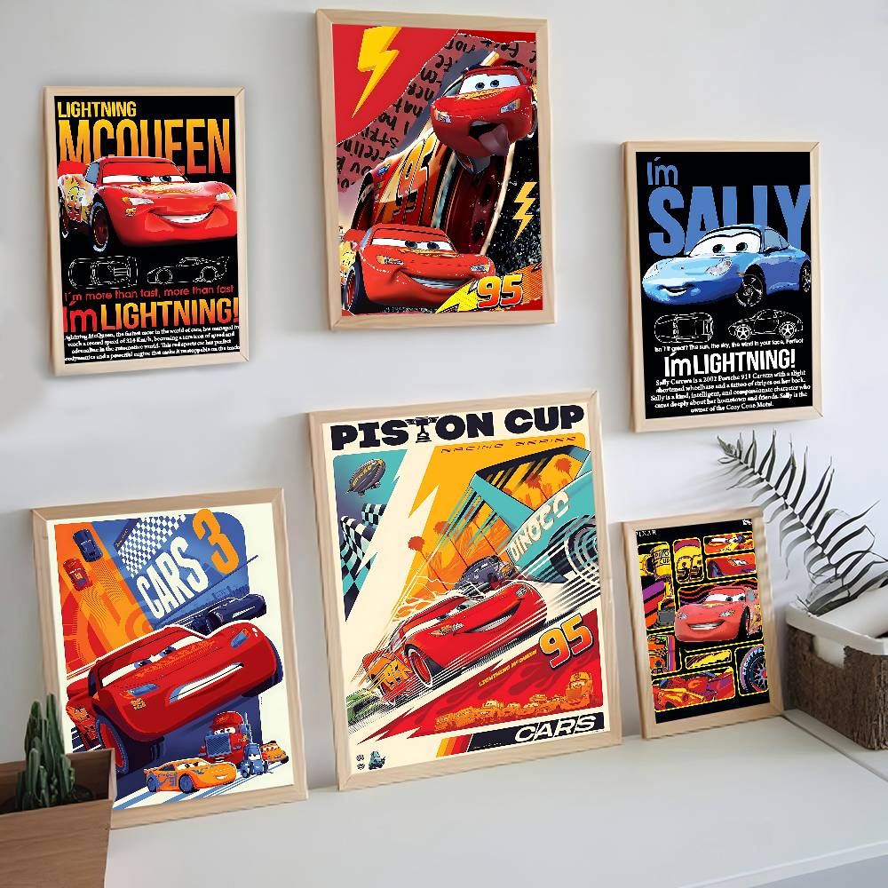 โปสเตอร์การ์ตูน L-Lightning M- - Lighting Mcqueen Decor บทวิจารณ์และราคา
