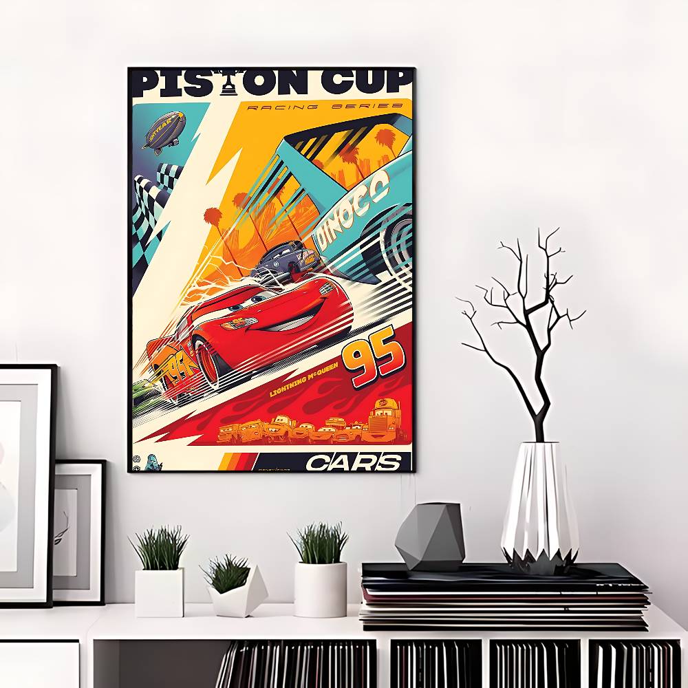 โปสเตอร์การ์ตูน L-Lightning M- - Lighting Mcqueen Decor บทวิจารณ์และราคา