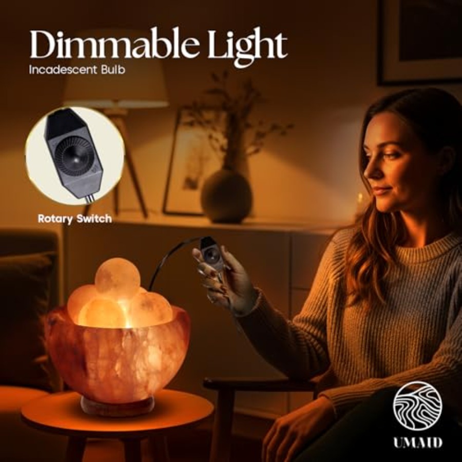 โคมไฟเกลือหิมาลัยพร้อมลูกบอลหิ - Himalayan Salt Lamp บทวิจารณ์และราคา