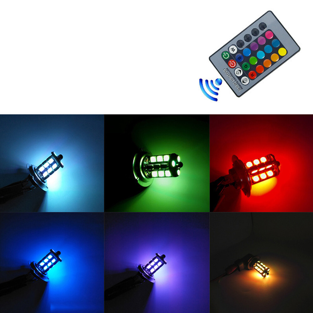 2x RGB H11 H9 H8 5050 27SMD ไฟ - Touch Dimmer Lamp บทวิจารณ์และราคา