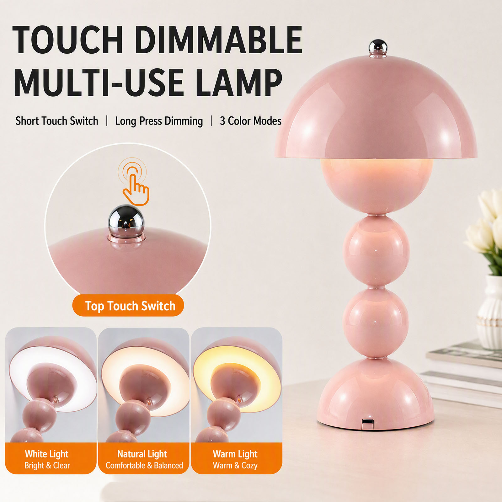 โคมไฟตั้งโต๊ะรูปเห็ดสไตล์วินเท - Room Lighting Bedroom Decor บทวิจารณ์และราคา