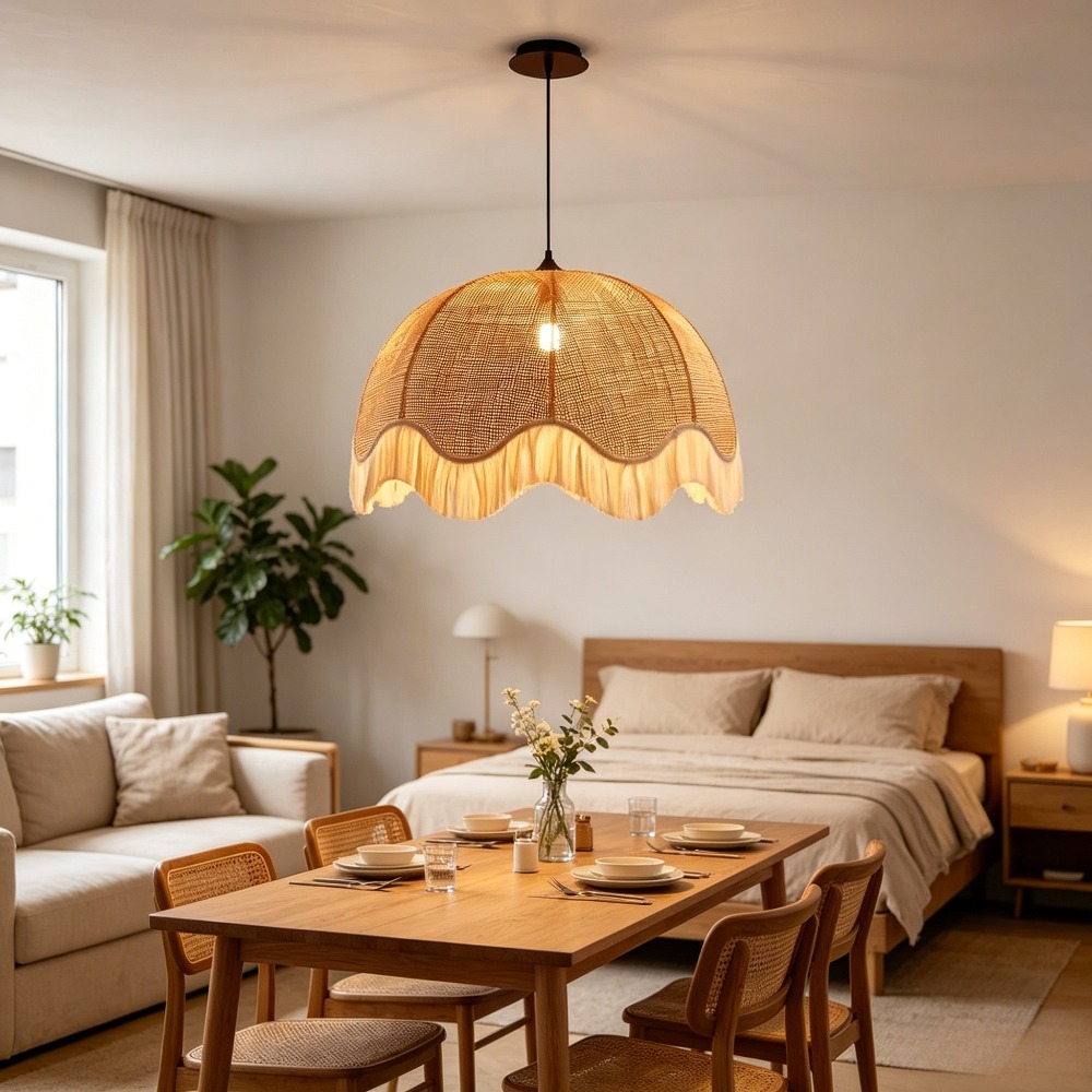 โคมไฟเพดานหวายสไตล์วาบิซาบิญี่ - Japanese Lighting Decor บทวิจารณ์และราคา