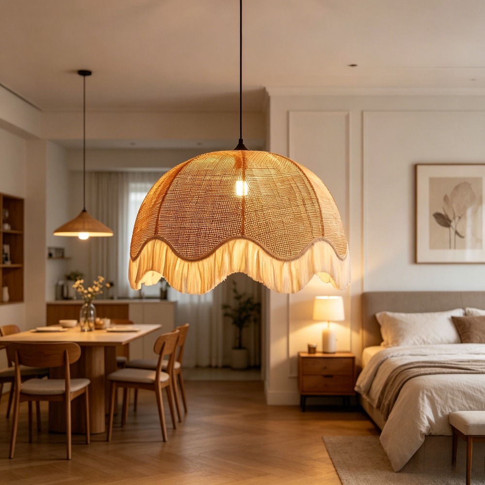 โคมไฟเพดานหวายสไตล์วาบิซาบิญี่ - Japanese Lighting Decor บทวิจารณ์และราคา