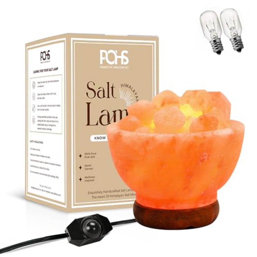 โคมไฟเกลือหิมาลัยสีชมพูแท้จากป - Himalayan Salt Lamp บทวิจารณ์และราคา