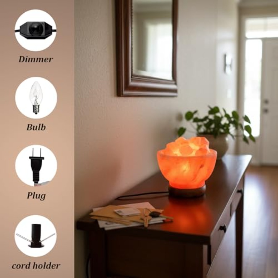 โคมไฟเกลือหิมาลัยสีชมพูแท้จากป - Himalayan Salt Lamp บทวิจารณ์และราคา