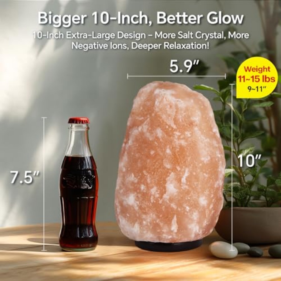 โคมไฟเกลือหิมาลัย - ขนาด 9-11  - Himalayan Salt Lamp บทวิจารณ์และราคา
