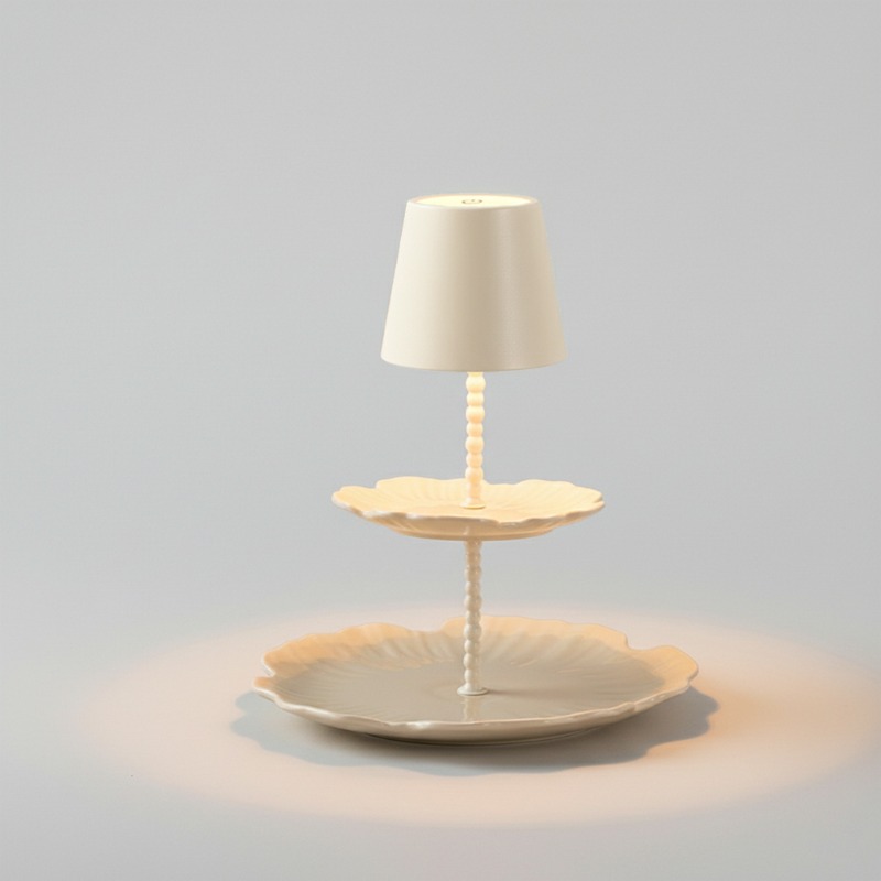โคมไฟตั้งโต๊ะแผงลายดอกไม้เคลือ - Touch Dimmer Lamp บทวิจารณ์และราคา