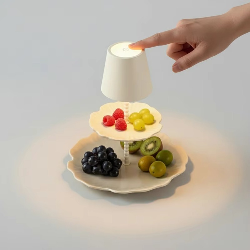 โคมไฟตั้งโต๊ะแผงลายดอกไม้เคลือ - Touch Dimmer Lamp บทวิจารณ์และราคา