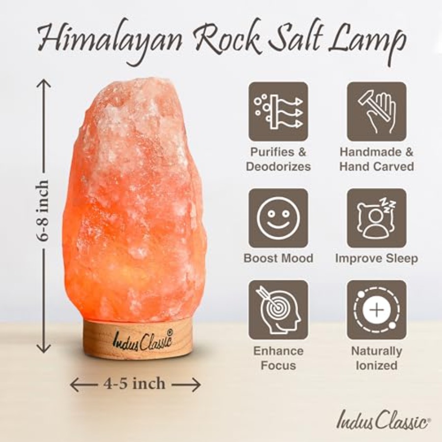 LN-02 ชุดโคมไฟเกลือหิมาลัยสีชม - Himalayan Salt Lamp บทวิจารณ์และราคา