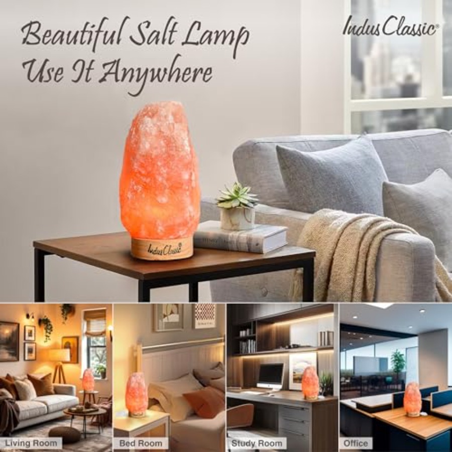 LN-02 ชุดโคมไฟเกลือหิมาลัยสีชม - Himalayan Salt Lamp บทวิจารณ์และราคา