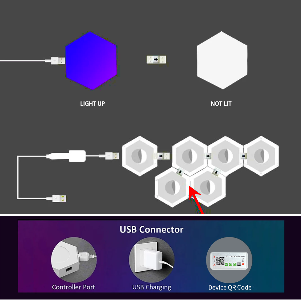 ไฟติดผนัง Smart RGB Hex แบบ DI - Ambient Lighting Decor For Room บทวิจารณ์และราคา